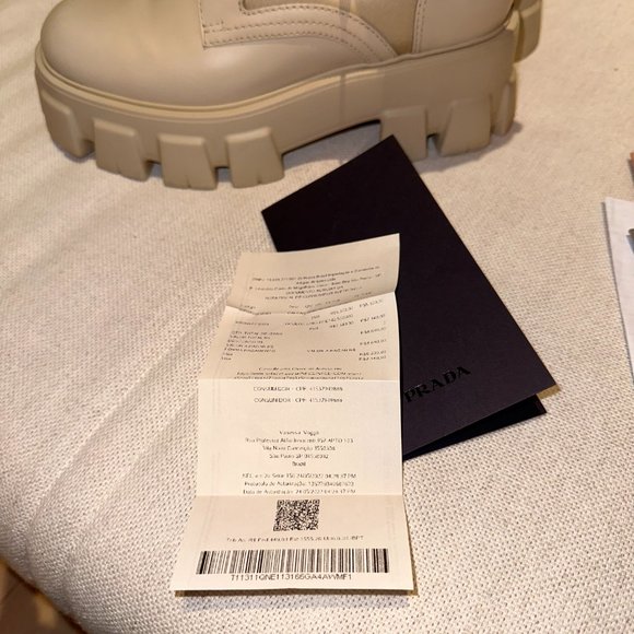 PRADA - Monolith leather and Re-Nylon boots with pouch - Picture 9 of 12